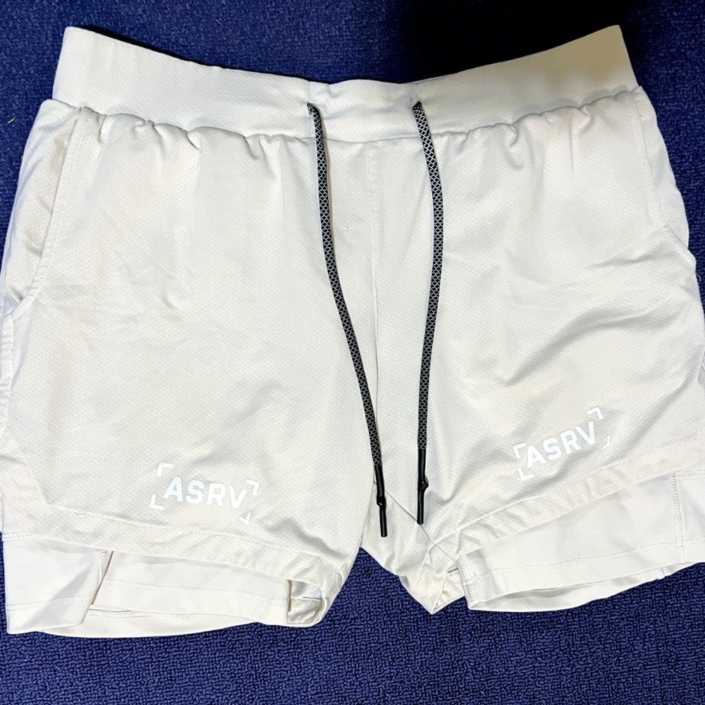 ASRV Liner Shorts Tetra-Lite 5” Cream White Large